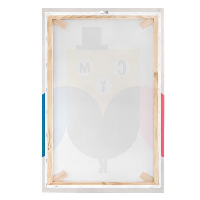 Cmyk Owl Graphic by Boris Draschoff - Wrapped Canvas Graphic Art Maturi Format: 330g/m² recycled canvas, Size: 60cm H x 40cm W on Productcaster.