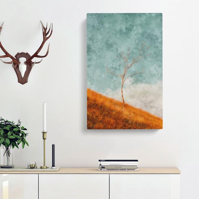 Lonely Tree - Wrapped Canvas Painting Print East Urban Home Size: 60cm H x 40cm W x 3cm D on Productcaster.