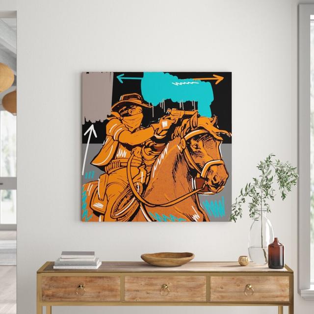 "Raider II" by Josh Ruggs Graphic Art on Wrapped Canvas East Urban Home Size: 101cm H x 101cm W x 3.81cm D on Productcaster.