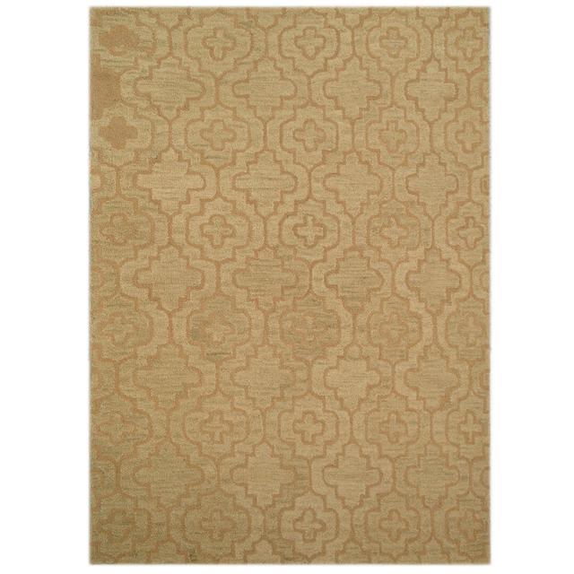 Acura Hand Knotted Wool Beige Rug Bakero on Productcaster.