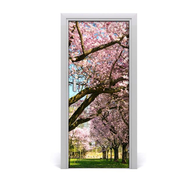 Cherry Tree Door Sticker East Urban Home on Productcaster.