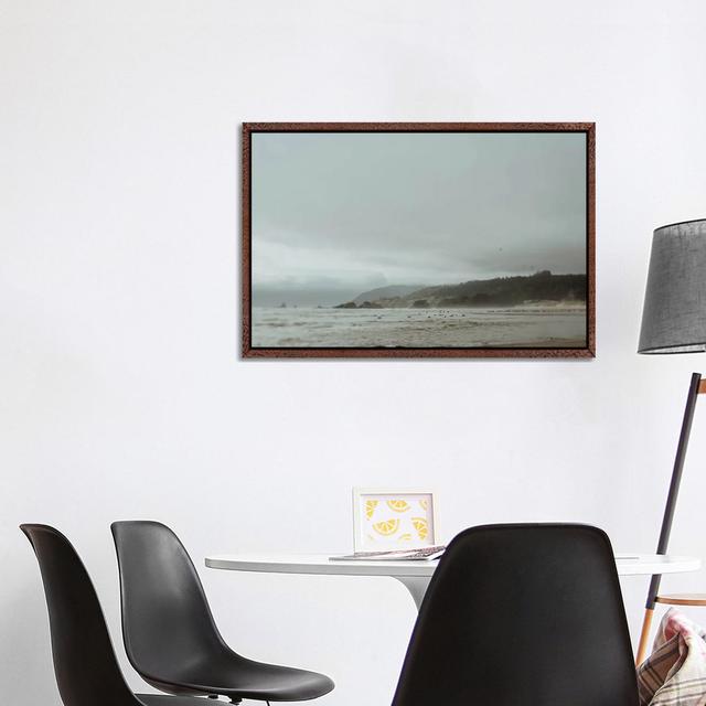 Coast And Birds Highland Dunes Format: Classic Wood Floater Framed, Size: 66.04cm H x 101.6cm W on Productcaster.