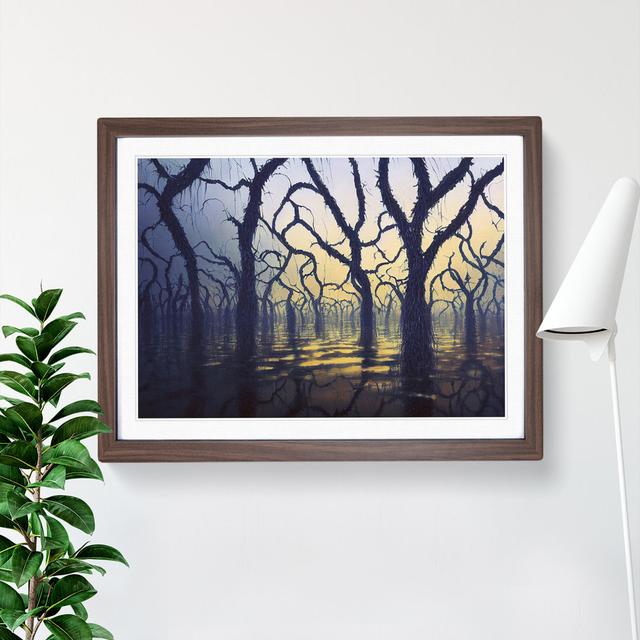 Beauteous Bare Trees - Picture Frame Graphic Art Alpen Home Format: Walnut, Size: 25cm H x 34cm W x 2cm D on Productcaster.