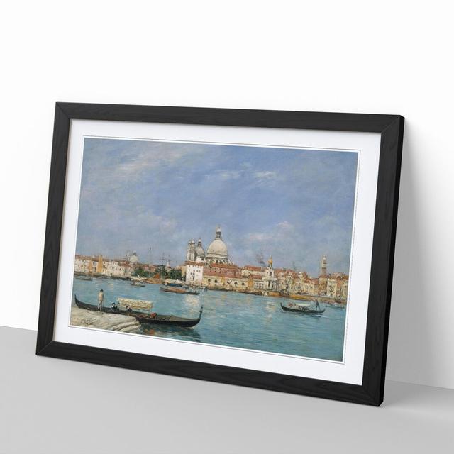 Venice Santa Maria Della Salute by Eugene Boudin - Picture Frame Painting East Urban Home Size: 36cm H x 48cm W x 2cm D, Frame Option: Black Framed on Productcaster.