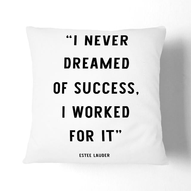 Dreamed of Success Typography Scatter Cushion East Urban Home Backing Colour: Stone, Size: 40cm H x 40cm W x 15cm D on Productcaster.