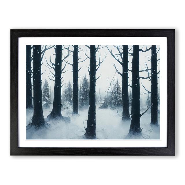 A Wonderful Winter Forest - Picture Frame Graphic Art Alpen Home Frame Colour: Black, Size: 46cm H x 64cm W x 2cm D on Productcaster.