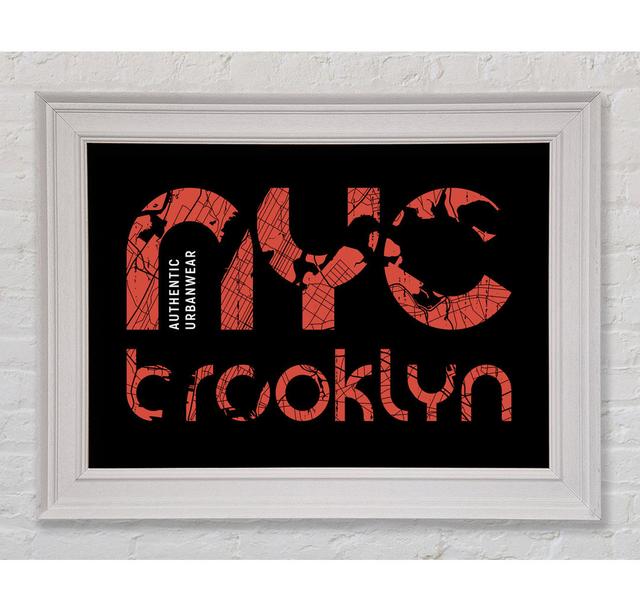 NYC Brooklyn Gerahmter Druck Canora Grey Größe: 84,1 cm H x 142,2 cm B on Productcaster.