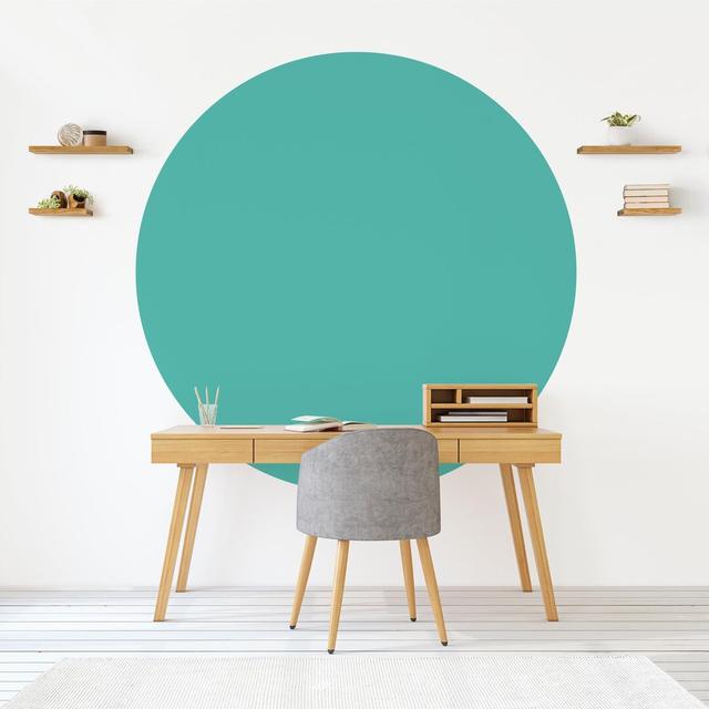 Daise Matte Peel & Stick Mural Ebern Designs Size: 122cm L x 122cm W, Colour: Turquoise on Productcaster.