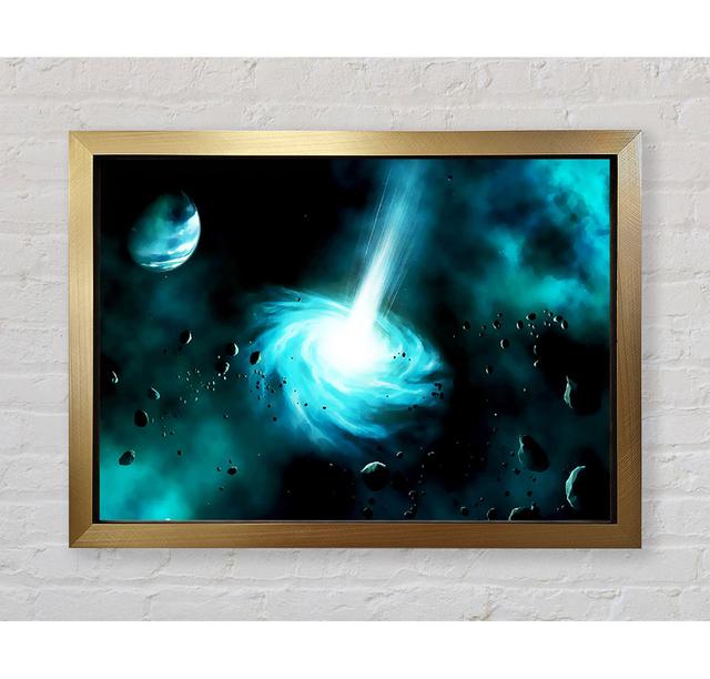 Green Star Explosion - Single Picture Frame Art Prints Bright Star Size: 100cm H x 141.4cm W x 3.4cm D on Productcaster.