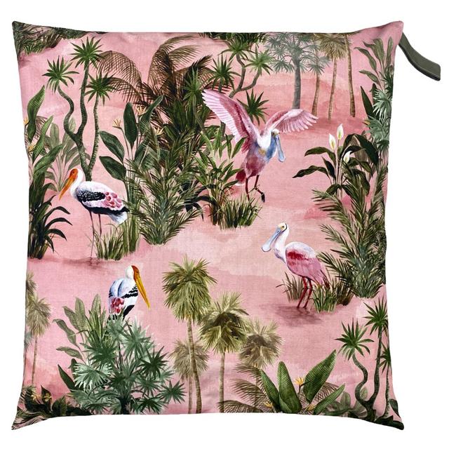 Wynell Platalea Botanical Outdoor Floor Cushion Cover Paoletti Colour: Blush on Productcaster.