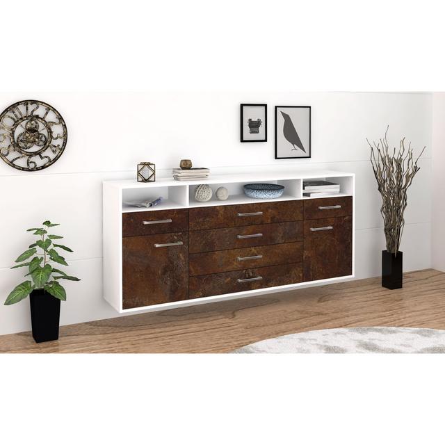 Sideboard Bavaro Brayden Studio Farbe (Korpus/Front): Rostbraun/Weiß on Productcaster.