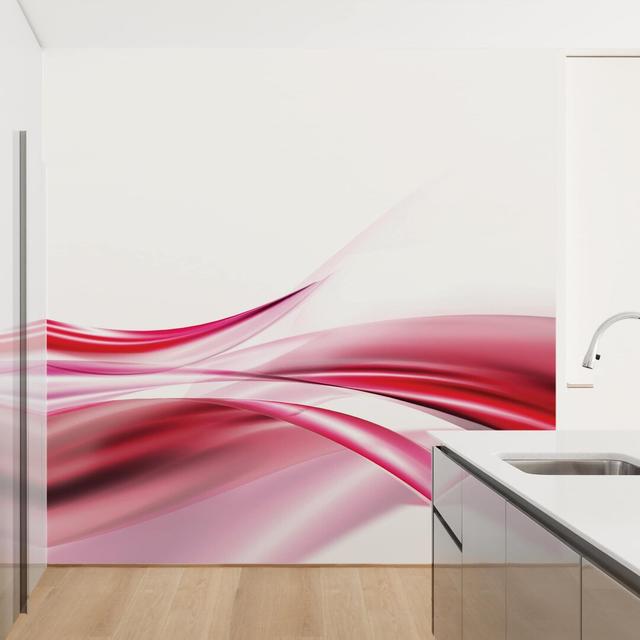 Pink Dust 2.4m x 2.4m Textured Matte Peel & Stick Wall Mural East Urban Home on Productcaster.