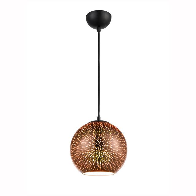 Alliyana 1 - Light Sphere Globe Pendant Metro Lane Base Finish: Brass, Finish: Brass, Shade Colour: Brown on Productcaster.