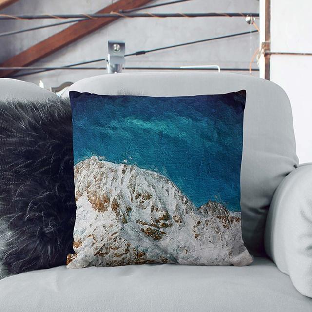 Denali Mckinley Mountain in Alaska Cushion with Filling East Urban Home Size: 40cm H x 40cm W x 15cm D, Backing Colour: Stone on Productcaster.