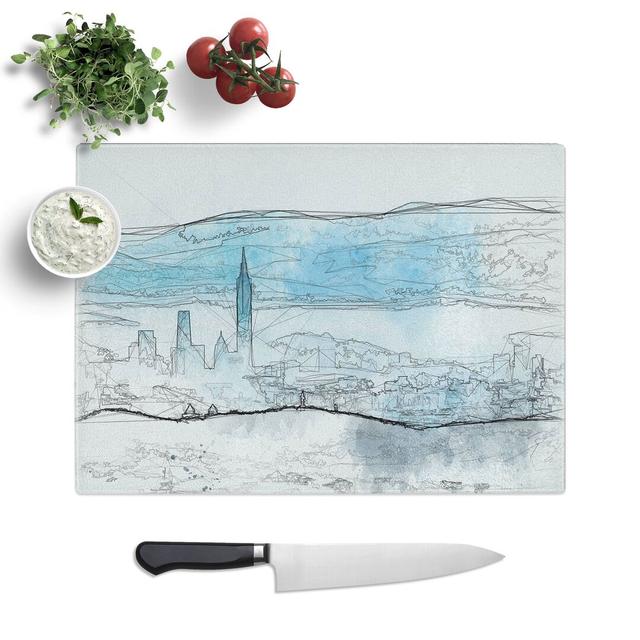 Tempered Glass Taipei City in Taiwan Chopping Board East Urban Home Size: 20 cm x 28.5 cm on Productcaster.