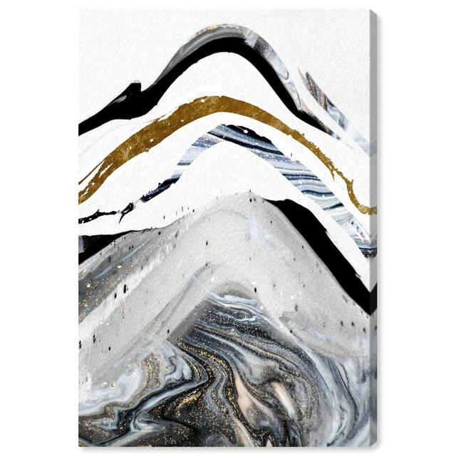 Darkest Night Agate - Wrapped Canvas Print Oliver Gal Size: 50.8cm H x 3.8cm W x 76.2cm D on Productcaster.