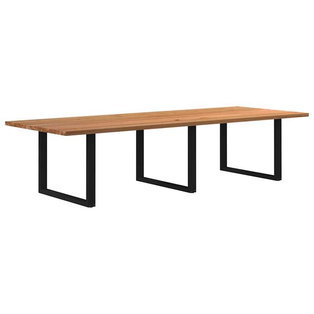 Vidaxl Esstisch Hellbraun 280X120x74 Cm Massivholz Eiche Rechteckig Williston Forge Farbe des Tischgestells: Schwarz, Größe: 74 cm H x 320 cm L x 80 c on Productcaster.