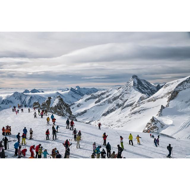 Clymer Clymer Skiers On The Hintertux Glacier - Wrapped Canvas Photograph Alpen Home Size: 30cm H x 46cm W x 3.8cm D on Productcaster.