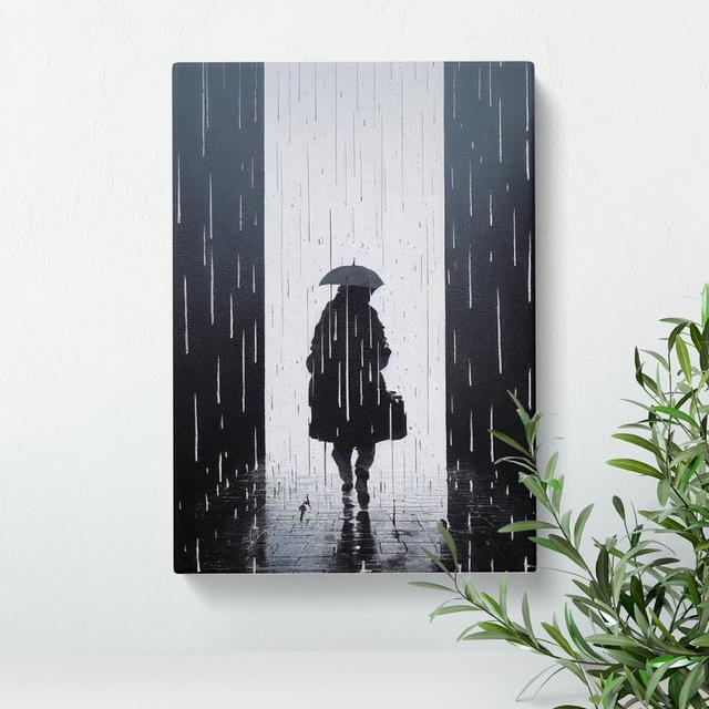 Woman In The Rain No.2 - Wrapped Canvas Print Marlow Home Co. Size: 60cm H x 40cm W x 3cm D on Productcaster.