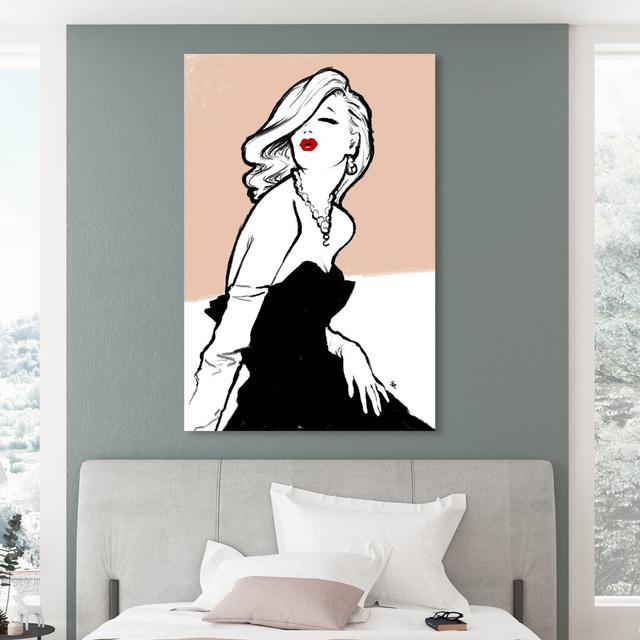 'Glamour Girl Nu' Graphic Art Print on Canvas Oliver Gal Size: 91.4 cm H x 61 cm W on Productcaster.