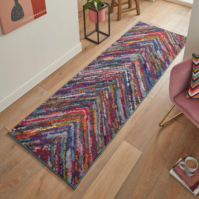 Chevron Multicolour Area Rug Concept Looms Rug Size: Runner 80 x 240cm on Productcaster.