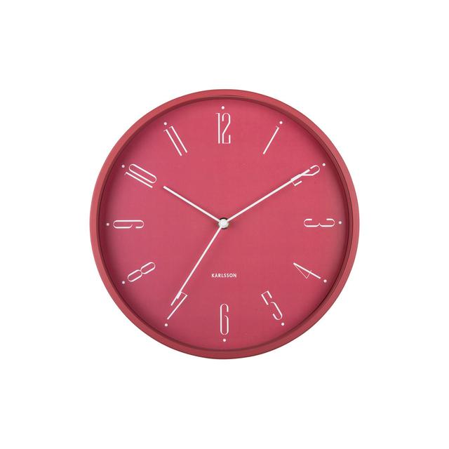 Wall clock Regal Numbers Karlsson Colour: Red on Productcaster.