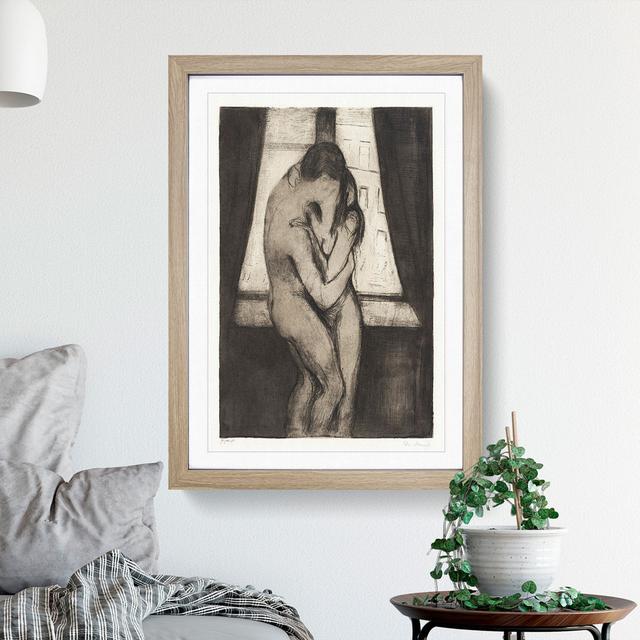 The Kiss Vol.1 by Edvard Munch - Picture Frame Painting East Urban Home Frame Option: Oak, Size: 36cm H x 27cm W x 2cm D on Productcaster.