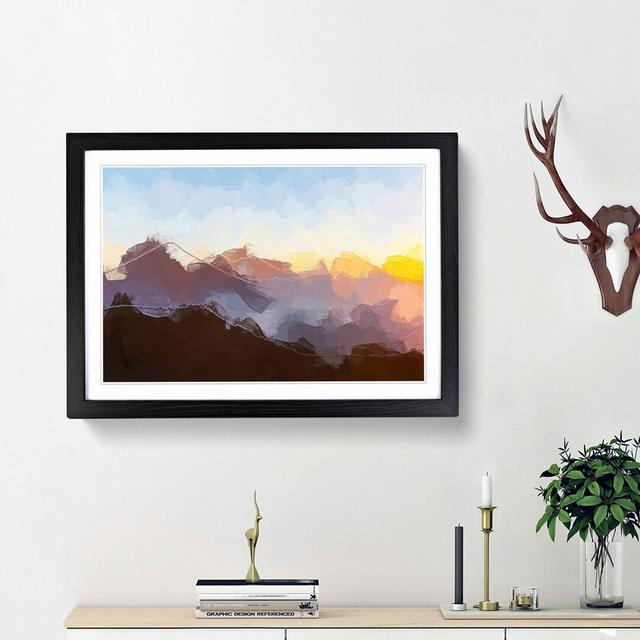 Over the Volcano in Guatemala in Abstract - Picture Frame Painting Print East Urban Home Frame Option: Black Framed, Size: 27cm H x 36cm W on Productcaster.