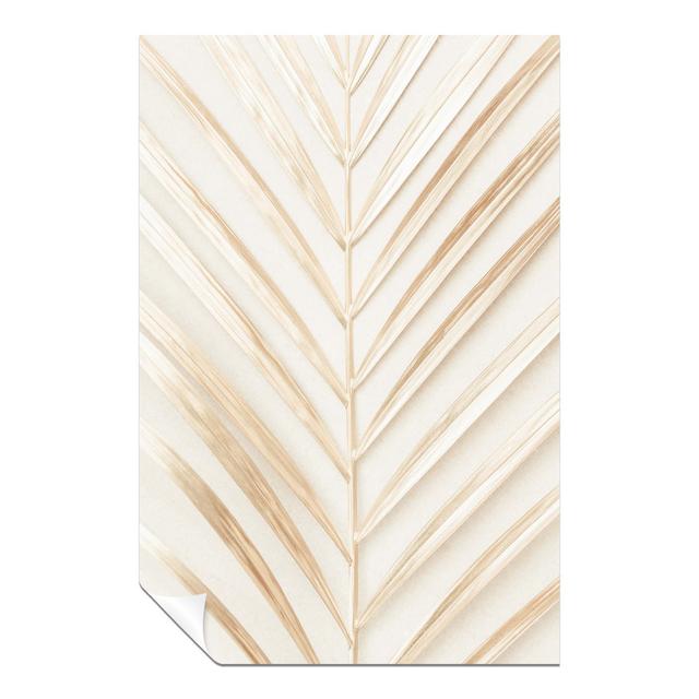 Golden Palm Leaf - No Frame Print Panther Print Size: 46cm H x 31cm W x 1cm D on Productcaster.