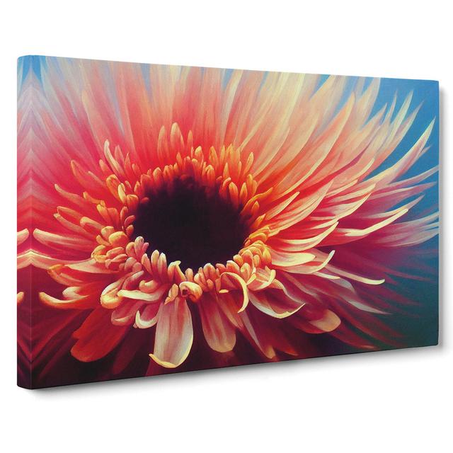 Exciting Chrysanthemum Flower - Wrapped Canvas Graphic Art ClassicLiving Size: 50cm H x 76cm W x 3cm D on Productcaster.