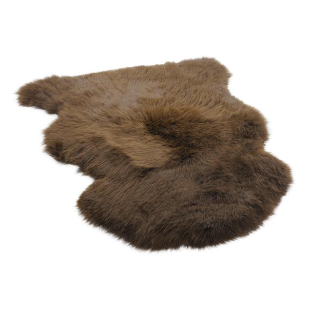 Sheepskin Wool Brown Rug Theko Rug Size: Novelty 78 x 120cm on Productcaster.