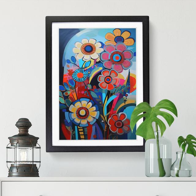 Flowers Constructivism Vol.6 - Picture Frame Print Marlow Home Co. Format: Black Framed, Size: 46cm H x 34cm W x 2cm D on Productcaster.