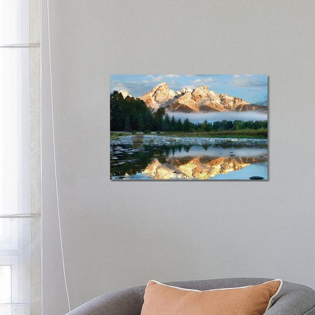 Pond Reflecting Grand Tetons, Grand Teton National Park, Wyoming by Tim Fitzharris - Wrapped Canvas Photograph Alpen Home Size: 45.72cm H x 66.04cm W on Productcaster.