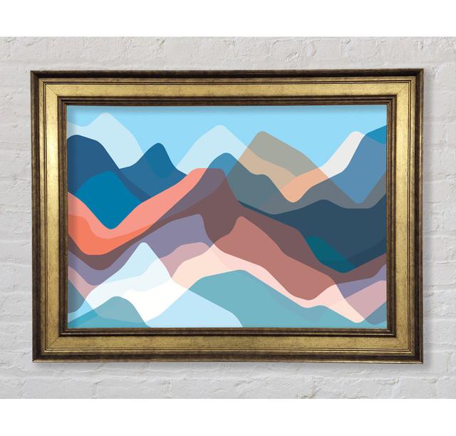 Modern Mountain Range - Single Picture Frame Art Prints Bright Star Size: 59.7cm H x 84.1cm W x 8cm D on Productcaster.