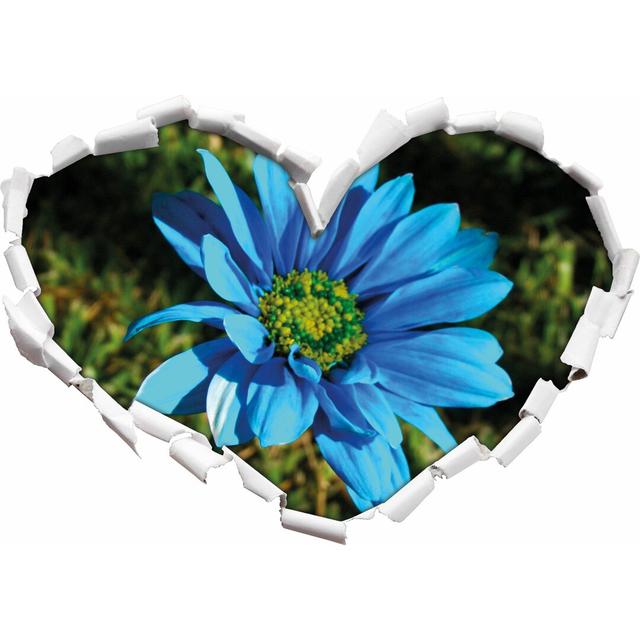 Wandtattoo Schöne blaue Blüte East Urban Home Größe: 64,5 cm H x 92 cm B x 0,02 cm T on Productcaster.