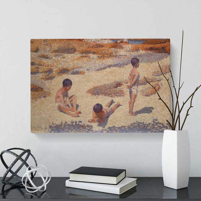 The Beach At Cabasson by Henri-Edmond Cross - Wrapped Canvas Painting East Urban Home Size: 50cm H x 76cm W x 3cm D on Productcaster.