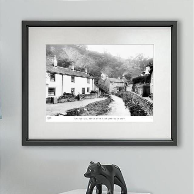 Castleton, River Styx and Cottages 1909' - Picture Frame Photograph Print on Paper The Francis Frith Collection Size: 28cm H x 36cm W x 2.3cm D on Productcaster.