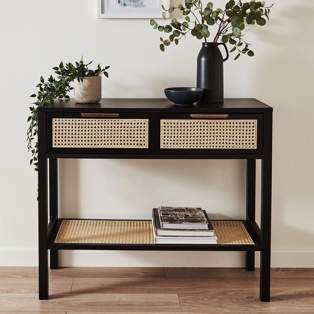 Drome 95cm Console Table 17 Stories Colour: Black on Productcaster.