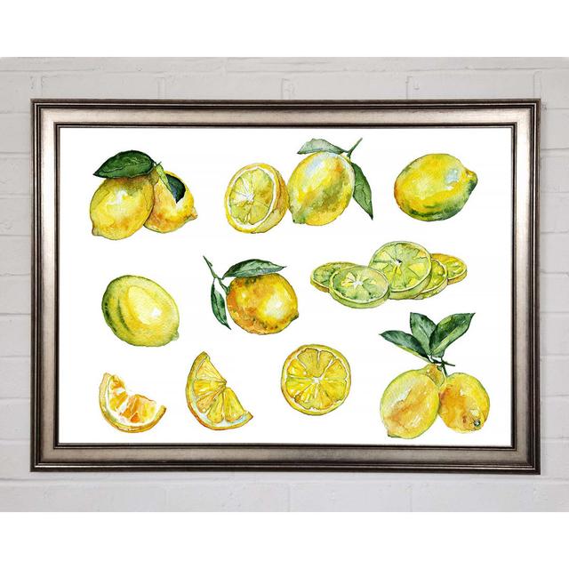 Just Lemons - Single Picture Frame Art Prints August Grove Size: 42cm H x 59.7cm W on Productcaster.