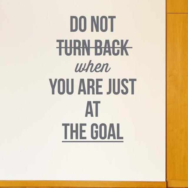 Do Not Turn Back When Your At Goal Wall Sticker East Urban Home Size: Medium, Colour: Pink on Productcaster.