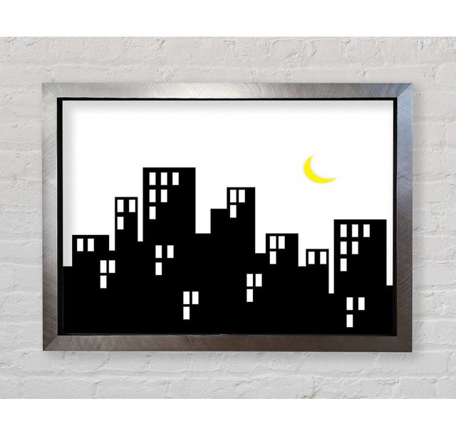 City Moonlight - Single Picture Frame Art Prints Bright Star Size: 100cm H x 141.4cm W x 3.4cm D on Productcaster.