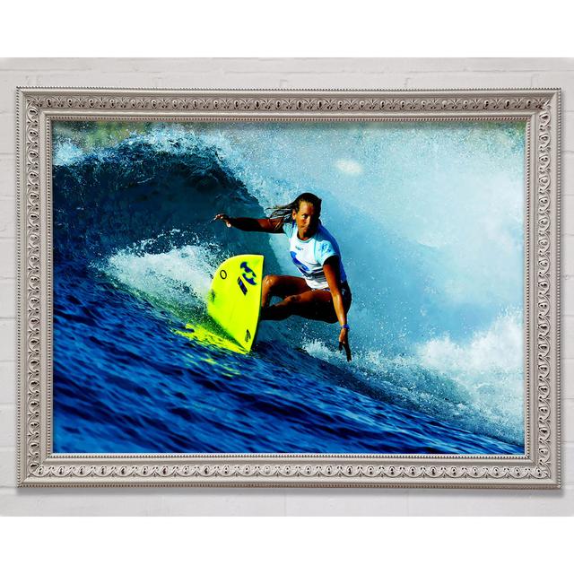 Surfer Number One Female Framed Print House of Hampton Size: 42cm H x 59.7cm W x 3cm D on Productcaster.