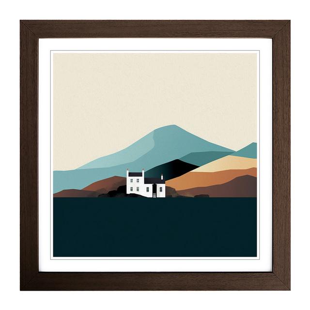 Scotland Minimalism No.2 - Single Picture Frame Art Prints on Wood 17 Stories Frame Colour: Walnut on Productcaster.