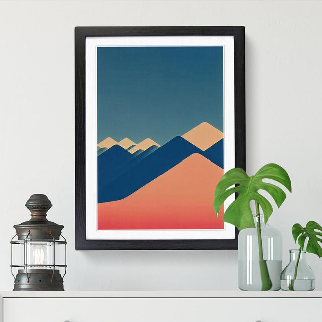 Angadresma Minimalistic Mountains - Picture Frame Print Metro Lane Frame Option: Black, Size: 46cm H x 34cm W x 2cm D on Productcaster.