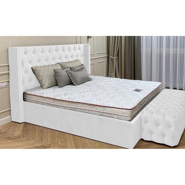 Queenstyle Upholstered Ottman Storage Bed Frame Britainsleep Colour: White, Size: Super King (6') on Productcaster.