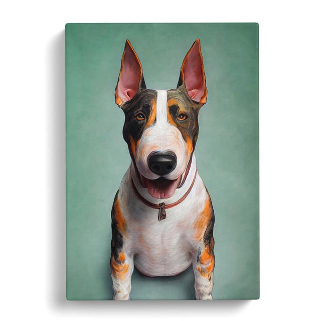 Vasco English Bull Terrier - Wrapped Canvas Graphic Art Marlow Home Co. Size: 76cm H x 50cm W x 3cm D on Productcaster.