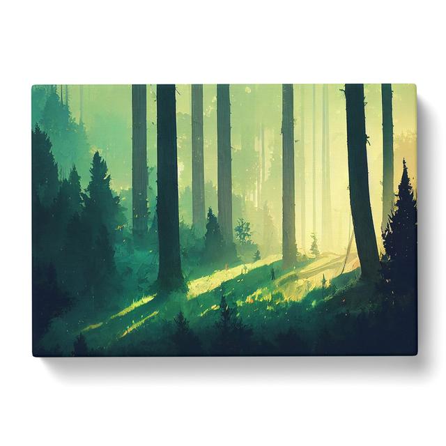 Innovative Summer Forest - Wrapped Canvas Graphic Art Alpen Home Size: 35cm H x 50cm W on Productcaster.