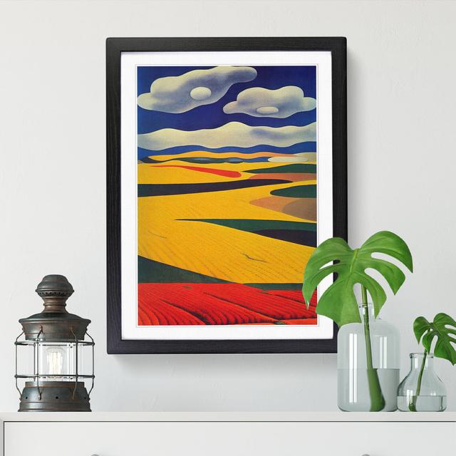 Wheat Field Impressionism Vol.2 - Single Picture Frame Graphic Art Marlow Home Co. Size: 46cm H x 34cm W x 2cm D, Frame Option: Walnut on Productcaster.