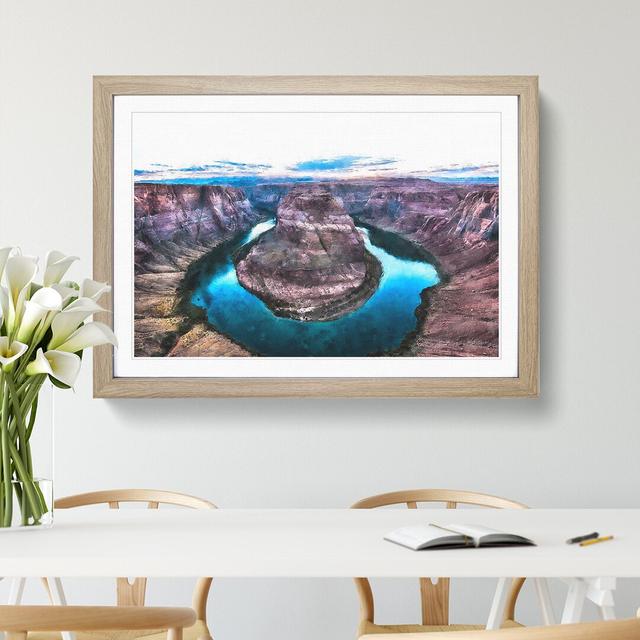 Horseshoe Bend in the Grand Canyon Vol.1 - Picture Frame Painting East Urban Home Frame Option: Oak Framed, Size: 27cm H x 36cm W x 2cm D on Productcaster.