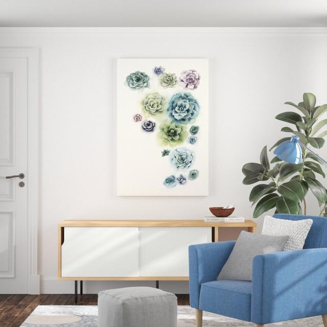 Succulent Cluster I by Grace Popp - Wrapped Canvas Painting Print Blue Elephant Size: 122cm H x 81cm W on Productcaster.